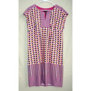 Laundry By Shelli Segal Mini Dress Short Raglan Sleeve V Neck Tunic Medium EUC